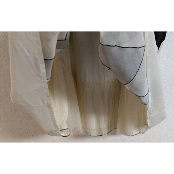 Anthropologie Leifnotes Black/White "Cherie" Chevron Strapless Party Dress SZ 10 - Picture 9 of 11